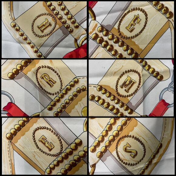 Hermes Aux Champs 100% Silk Scarf By Cathy Latham 90cm Square - Picture 12 of 16